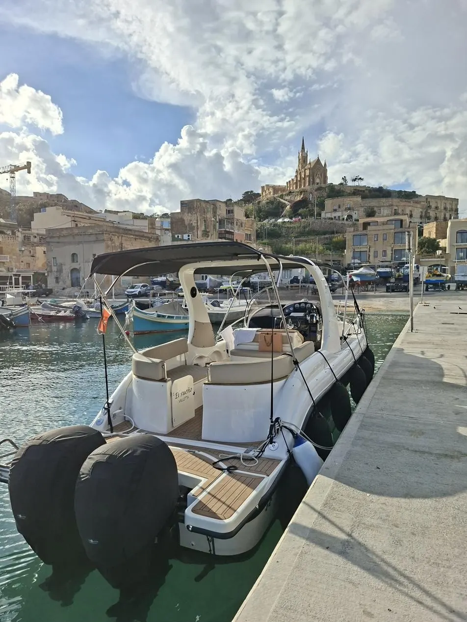 AS Marine 28 WA moored in a Maltese harbour